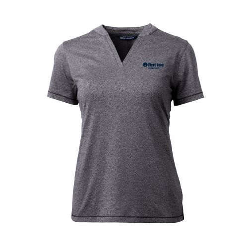 Picture of C&B Womens Forge Heathered Stretch Blade Top - Charcoal Heather