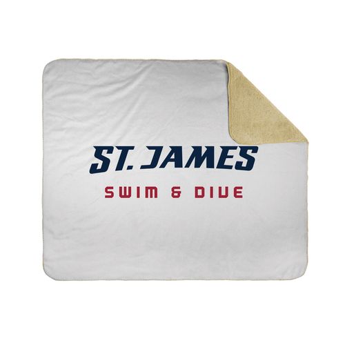 Picture of 50x60 Sherpa Lined Throw Blanket - white