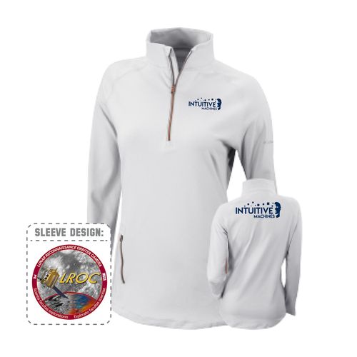 Picture of LROC - Women's Omni-Wick Outward Nine 1/4 Zip - white