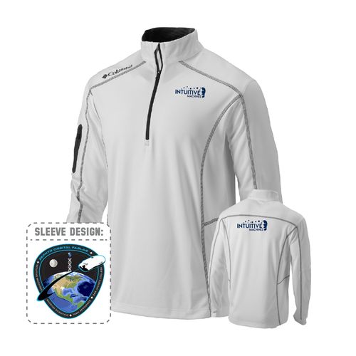 Picture of Zephyr Orbital Fablab - Men's Omni-Wick Shotgun 1/4 Zip - white