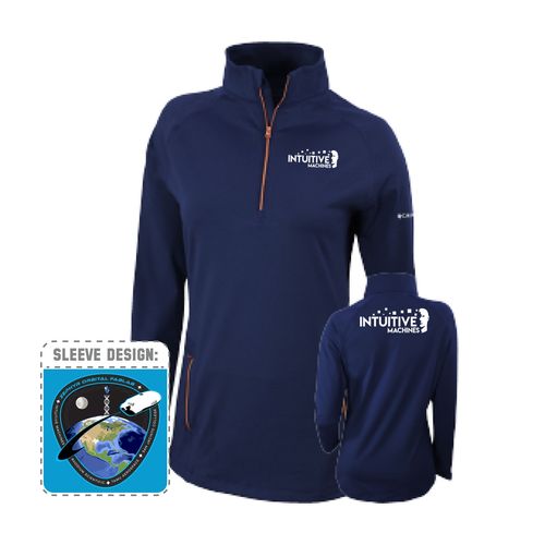 Picture of Zephyr Orbital Fablab - Women's Omni-Wick Outward Nine 1/4 Zip - collegiate navy