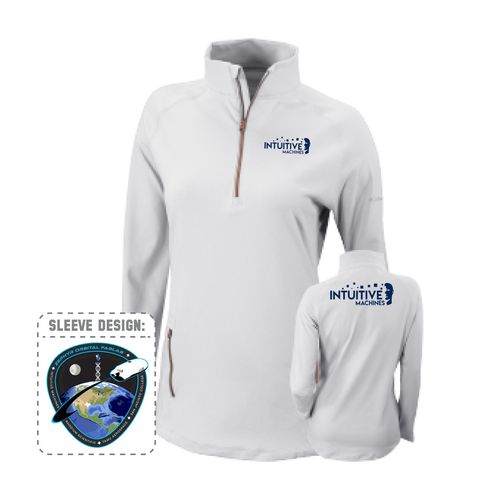 Picture of Zephyr Orbital Fablab - Women's Omni-Wick Outward Nine 1/4 Zip - white