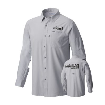 Picture of Men's Slack Tide Long Sleeve Shirt - Cool Grey - Multi Location Print