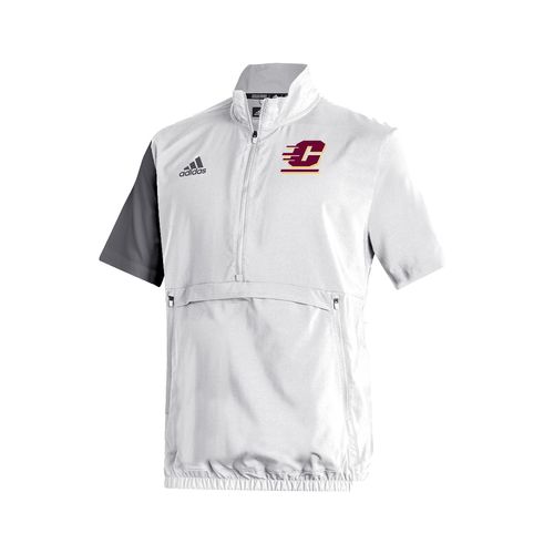 Picture of Stadium 1/4 Zip Woven Short Sleeve - white - grey