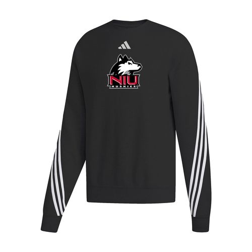 Picture of NIU Logo - Adidas - Women's Cropped 3-Stripe Crew  - black