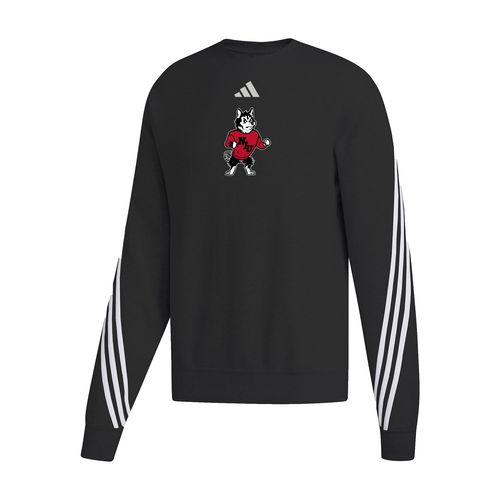 Picture of Women's Cropped 3-Stripe Crew  - Black