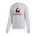 Picture of NIU Logo - Adidas - Women's Cropped 3-Stripe Crew  - medium grey heather