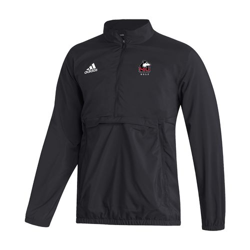 Picture of NIU Left Chest Print - Adidas Stadium 1/4 Zip Woven Long Sleeve  - Black