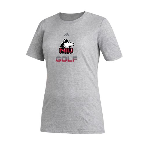 Picture of NIU Logo - Adidas - Women's Fresh Short Sleeve Tee  - medium grey heather