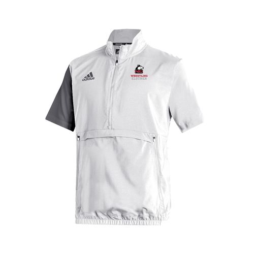 Picture of NIU Left Chest Print - Stadium 1/4 Zip Woven Short Sleeve - white - grey