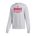 Picture of Women's Cropped 3-Stripe Crew  - medium grey heather