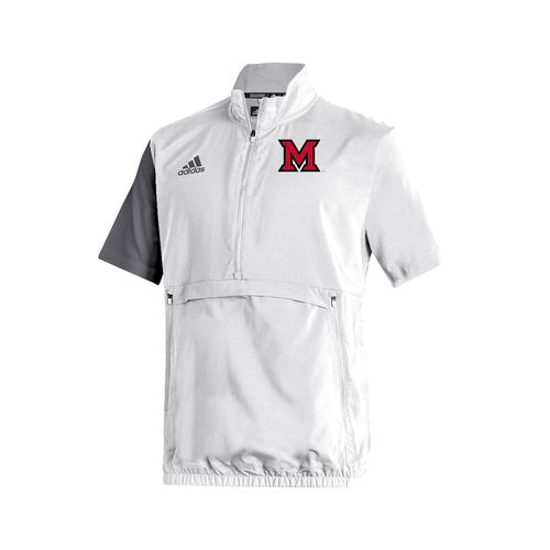 Picture of Stadium 1/4 Zip Woven Short Sleeve - white - grey