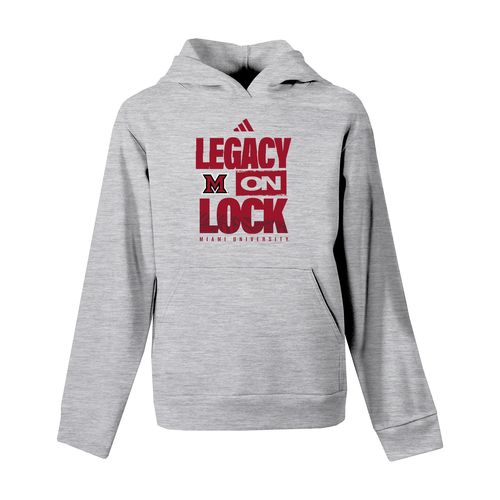 Picture of LEGACY ON LOCK - adidas Youth Fleece Hood - Medium Grey Heather