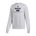 Picture of Women's Cropped 3-Stripe Crew  - medium grey heather