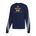 Picture of Women's Cropped 3-Stripe Crew  - medium grey heather