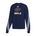Picture of Women's Cropped 3-Stripe Crew  - medium grey heather