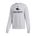 Picture of Women's Cropped 3-Stripe Crew  - medium grey heather