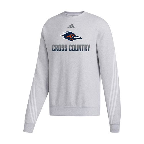 Picture of Women's Cropped 3-Stripe Crew  - medium grey heather