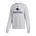 Picture of Women's Cropped 3-Stripe Crew  - medium grey heather