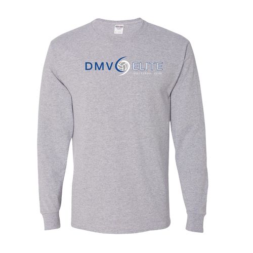 Picture of Dri-Power Long Sleeve T-Shirt - Athletic Heather - Logo Text Drop