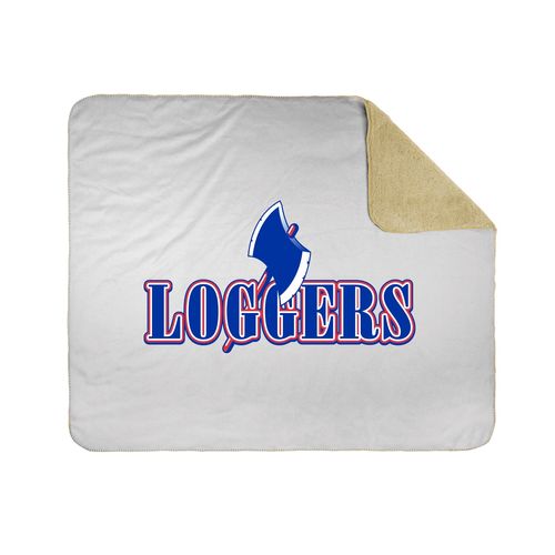 Picture of 50x60 Sherpa Lined Throw Blanket - white