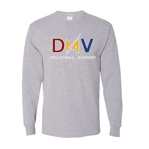 Picture of Dri-Power Long Sleeve T-Shirt - Athletic Heather - Logo Text Drop