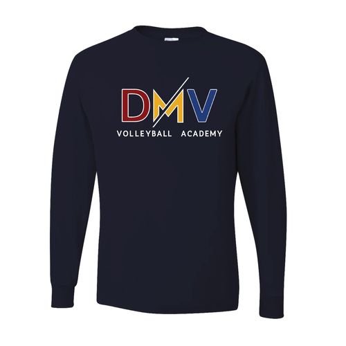 Picture of Dri-Power Long Sleeve T-Shirt - Black - Logo Text Drop