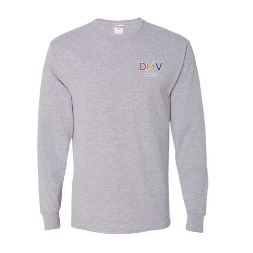 Picture of Dri-Power Long Sleeve T-Shirt - Athletic Heather - Embroidery Text Drop