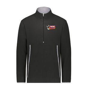 Picture of Augusta Chill Fleece 2.0 1/2 Zip Pullover - Black - Embroidery Text Drop