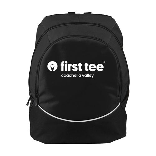 Picture of Sport-Tek Rec Backpack - black white