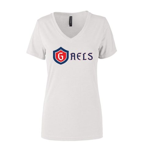 Picture of Women's Semi- Fitted Premium V- Neck T-Shirt  - White