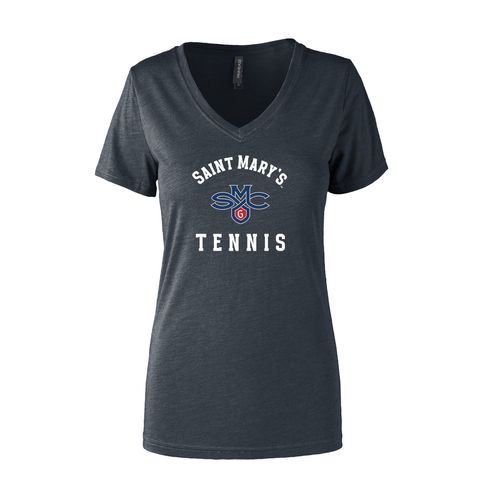 Picture of Women's Semi- Fitted Premium V- Neck T-Shirt  - charcoal heather