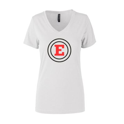 Picture of Women's Semi- Fitted Premium V- Neck T-Shirt  - White
