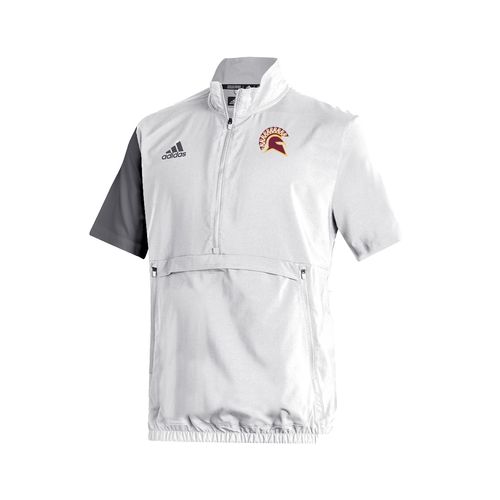 Picture of Stadium 1/4 Zip Woven Short Sleeve - white - grey