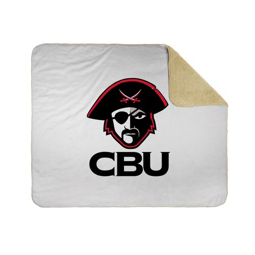 Picture of 50x60 Sherpa Lined Throw Blanket - White