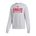 Picture of Women's Cropped 3-Stripe Crew  - Medium Grey Heather