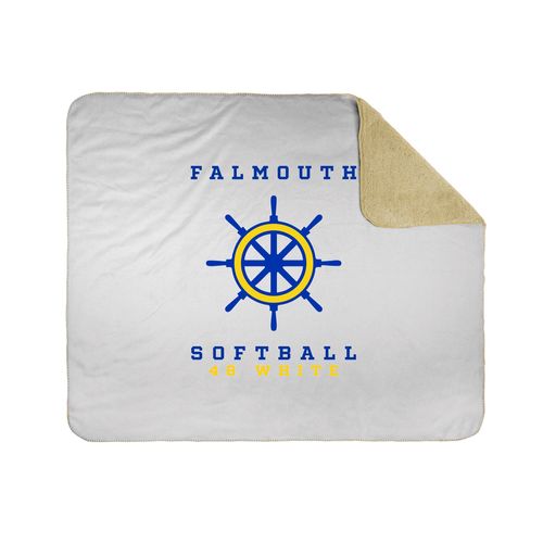 Picture of 50x60 Sherpa Lined Throw Blanket - White