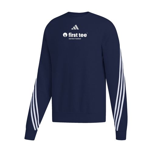 Picture of Women's Cropped 3-Stripe Crew  - team navy blue