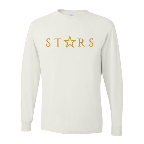 Picture of Women's Long Sleeve Performance Shirt - White - Logo Text Drop