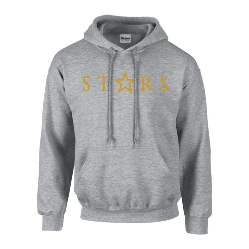 Picture of Fleece Hoodie - Sport Grey - Logo Text Drop