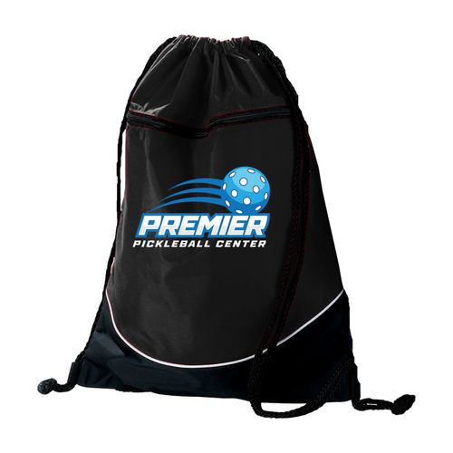 Picture of Augusta Tri-Color Drawstring Backpack - Black White