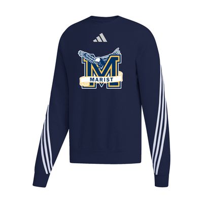 Picture of Women's Cropped 3-Stripe Crew  - Team Navy Blue
