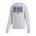 Picture of Women's Cropped 3-Stripe Crew  - Medium Grey Heather
