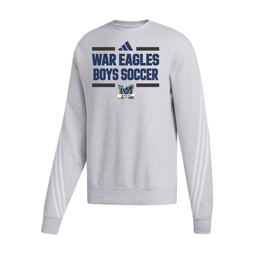 Picture of Women's Cropped 3-Stripe Crew  - Medium Grey Heather