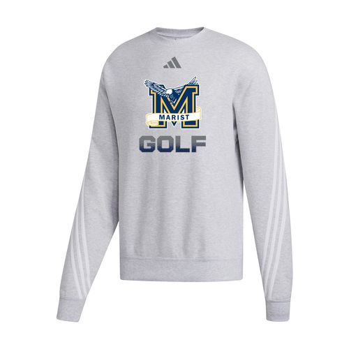 Picture of Women's Cropped 3-Stripe Crew  - Medium Grey Heather