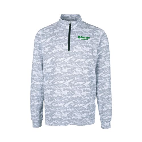 Picture of C&B Traverse Stretch Camo Print Quarter Zip Pullover - Charcoal